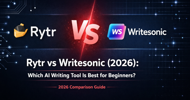 Rytr vs Writesonic side by side feature and pricing comparison 2026